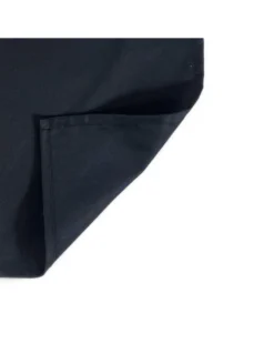 Grembiule da Cucina Nero con Pettorina e 2 Tasche Alfio, Tessuto Drill Cotone-Poliestere, Resistente, Made in Italy