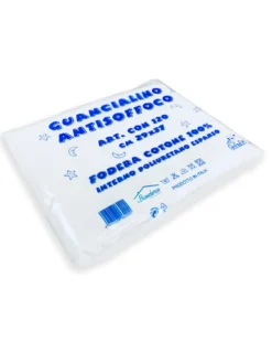 Guanciale Bambino Antisoffoco 29x37 cm - Cuscino Culla e Lettino in Cotone - Made in Italy, Traspirante