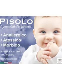 GUANCIALE CUSCINO baby PISOLO traspirante per BAMBINO DA LETTINO