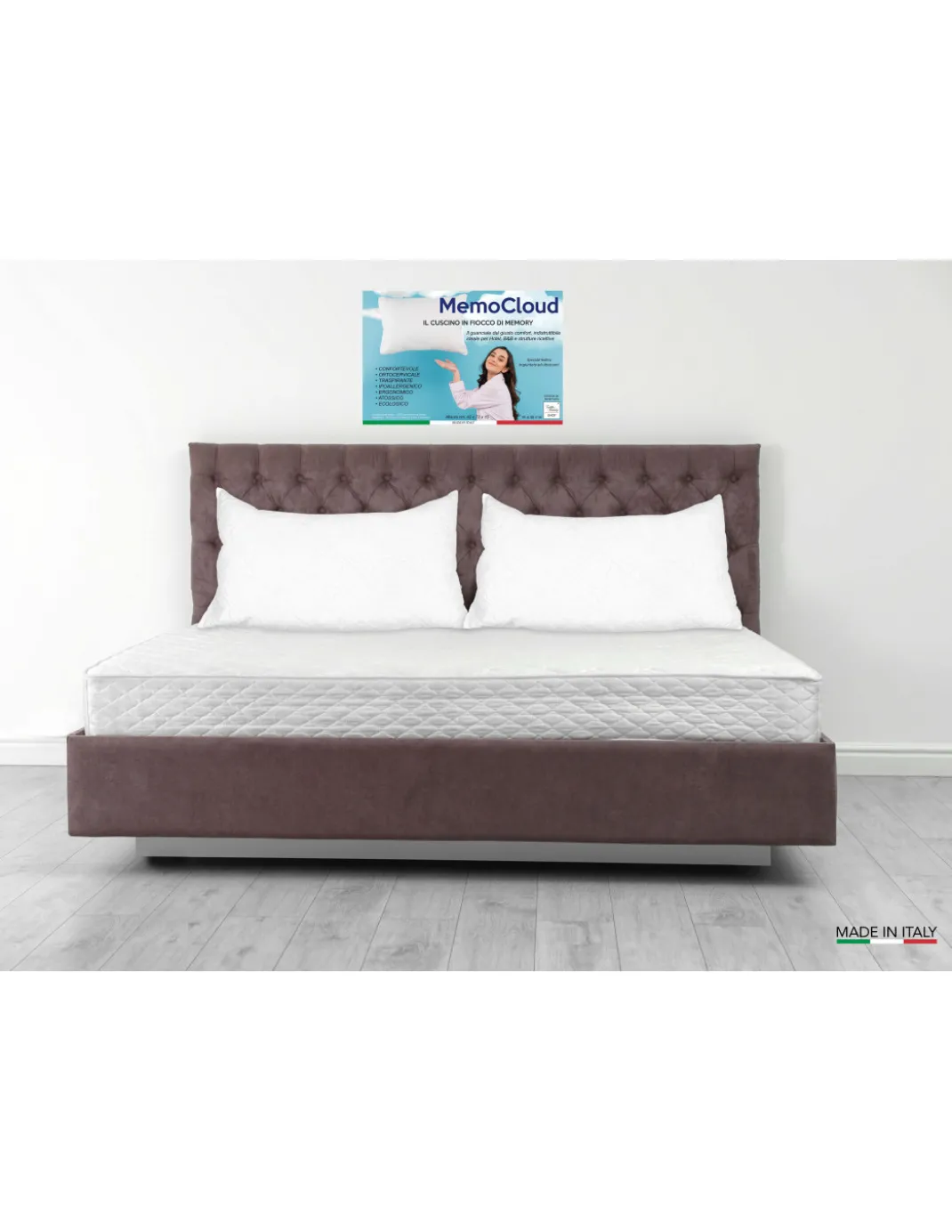 GUANCIALE cuscino FIOCCO Di memory MemoCloud Made in Italy
