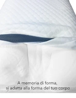 GUANCIALE cuscino MEMORY 3D con FODERA super TRASPIRANTE