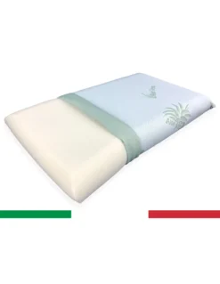 GUANCIALE CUSCINO MEMORY FOAM FODERA IN ALOE VERA