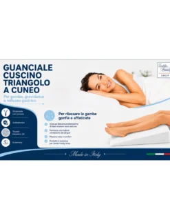 GUANCIALE cuscino TRIANGOLO A CUNEO gambe GRAVIDANZA Reflusso GASTRICO