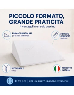 GUANCIALE cuscino TRIANGOLO A CUNEO gambe GRAVIDANZA Reflusso GASTRICO