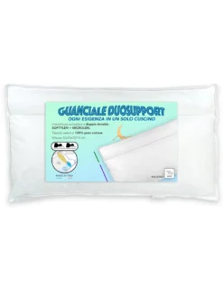 Guanciale DuoSupport con Doppia Imbottitura, Cuscino Letto Morbido e Duro, Innovativo Cuscino BiComfort in Poliestere e Cotone