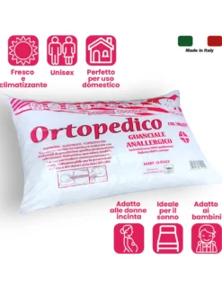 GUANCIALE ORTOPEDICO ANTI CERVICALE IN POLIESTERE