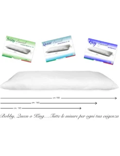 GUANCIALE QUEEN cuscino LETTO MAXI lungo cm. 160 MIS. CM. 50 X 160