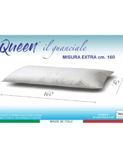 GUANCIALE QUEEN cuscino LETTO MAXI lungo cm. 160 MIS. CM. 50 X 160