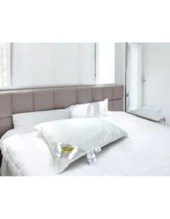 Guanciali Piume d'Autore, Set di 2 Cuscini Letto Matrimoniale Piuma d'Oca 50x80 cm, 1100g, Morbidi, Ipoallergenici e Ergonomici