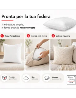 IMBOTTITURA POLYFILL PER CUSCINO INTERNO POLIESTERE TUTTE LE MISURE