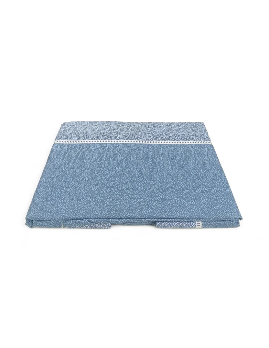 Lenzuola Matrimoniali Cotone Completo MAXI Tex Family - Design Moderno "Time" Colore Azzurro