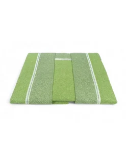 Lenzuola Matrimoniali Cotone Completo MAXI Tex Family - Design Moderno "Time" Colore Verde