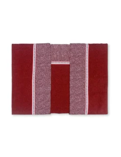 Lenzuola Matrimoniali Cotone Completo MAXI Tex Family - Design Moderno "Time" Colore Bordeaux