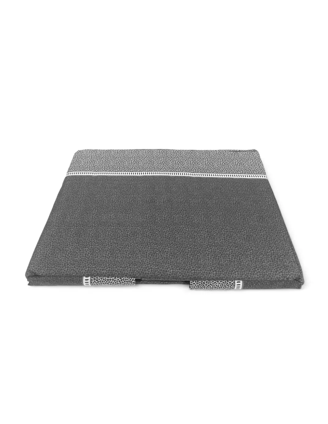 Lenzuola Matrimoniali Cotone Completo MAXI Tex Family - Design Moderno "Time" Colore Grigio