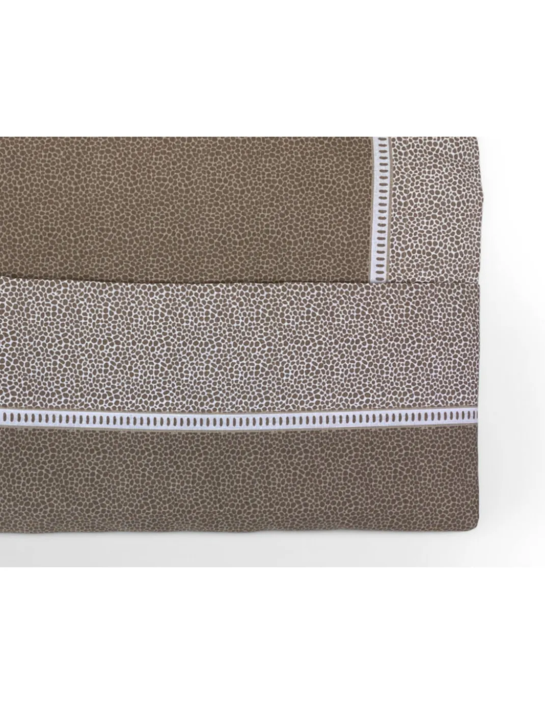 Lenzuola Matrimoniali Cotone Completo MAXI Tex Family - Design Moderno "Time" Colore Beige