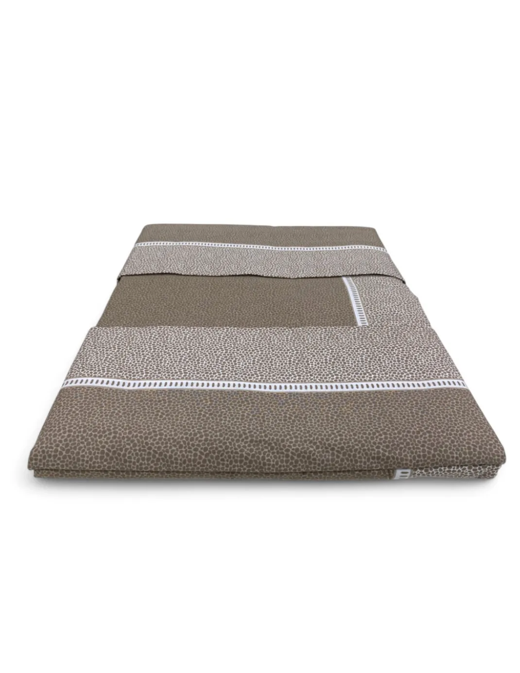 Lenzuola Matrimoniali Cotone Completo MAXI Tex Family - Design Moderno "Time" Colore Beige