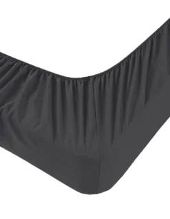Lenzuola Sotto con Angoli Adapto Jersey Antracite - Cotone Elasticizzato H30cm - Singolo, Piazza e Mezza, Matrimoniale