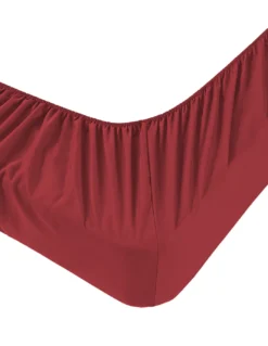 Lenzuola Sotto con Angoli Adapto Jersey Bordeaux - Cotone Elasticizzato H30cm - Singolo, Piazza e Mezza, Matrimoniale