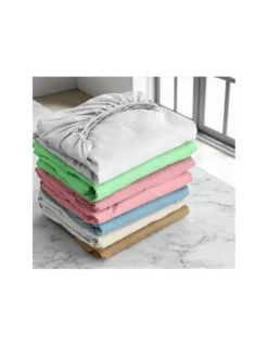 Lenzuola Sotto con Angoli Adapto Jersey Azzurro - Cotone Elasticizzato H30cm - Singolo, Piazza e Mezza, Matrimoniale