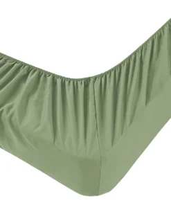 Lenzuola Sotto con Angoli Adapto Jersey Verde - Cotone Elasticizzato H30cm - Singolo, Piazza e Mezza, Matrimoniale