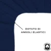 LENZUOLO CON ANGOLI FRANCY BLU SCURO FRANCESE 1 PIAZZA E MEZZA GRANDE MAXI