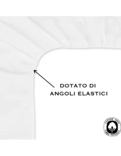 LENZUOLO con ANGOLI STRONG tinta unita BIANCO made in Italy