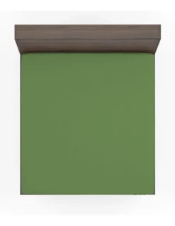 LENZUOLO con ANGOLI STRONG tinta unita VERDE PRATERIA made in Italy