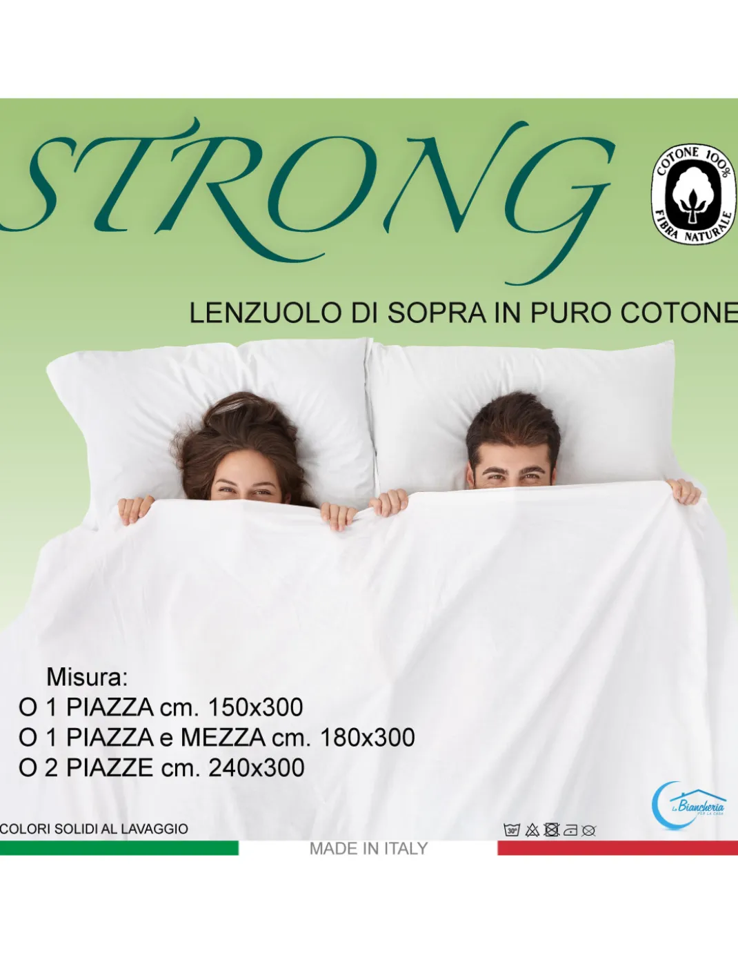 Lenzuolo di Sopra Cordonetto Strong Tinta Unita Grigio Piombo, 100% Cotone, Made in Italy