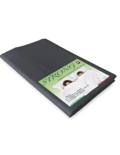 Lenzuolo di Sopra Cordonetto Strong Tinta Unita Grigio Piombo, 100% Cotone, Made in Italy