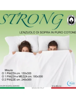 LENZUOLO di sopra CORDONETTO STRONG blu scuro made in Italy