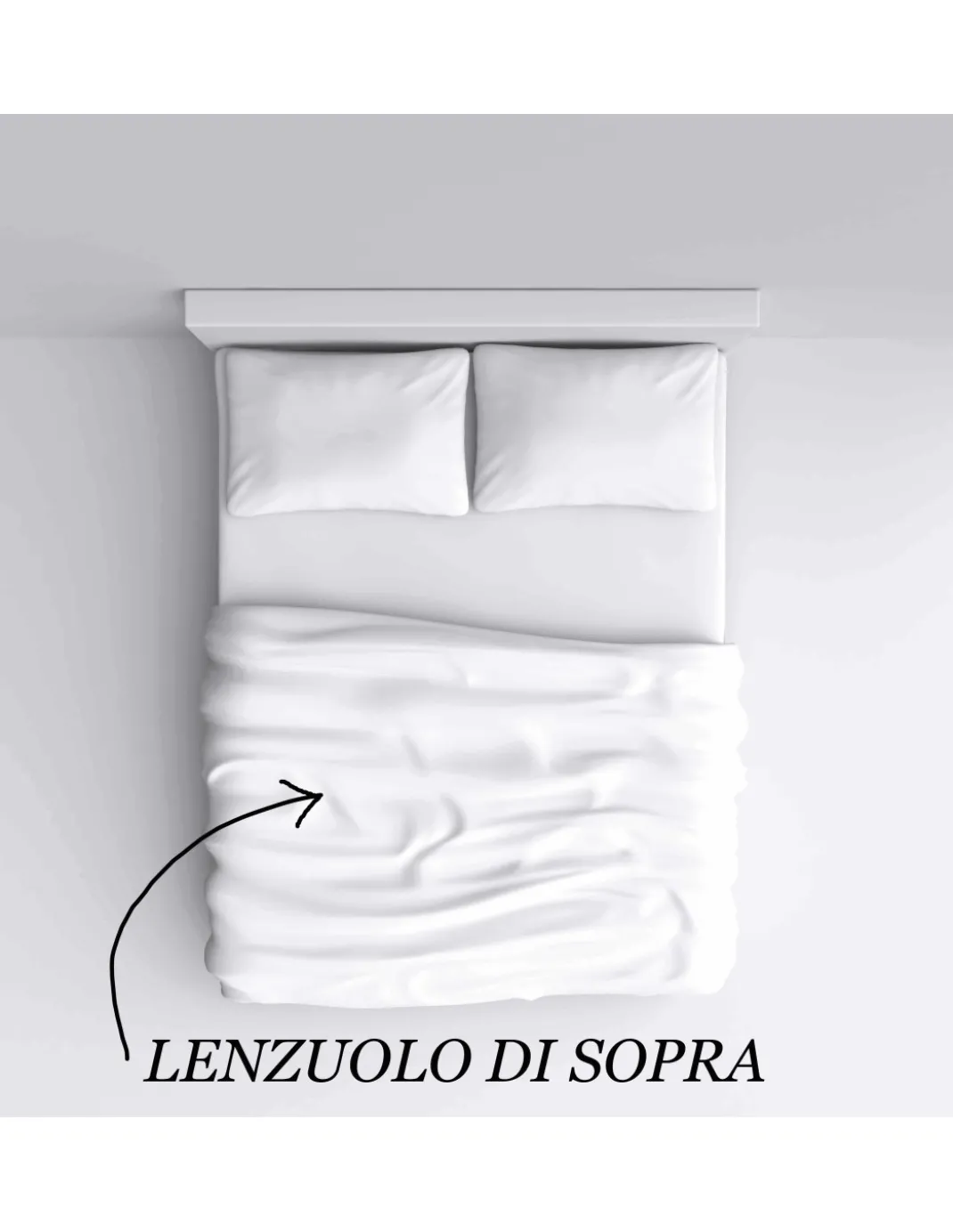 LENZUOLO di sopra CORDONETTO STRONG grigio made in Italy