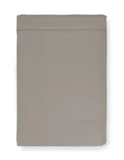 Lenzuolo Sopra in Flanella Senza Angoli Tortora - Puro Cotone Morbido | Made in Italy | Per Materassi Maxi e Fuori Misura