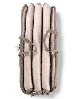 Materassino Pieghevole per Lettino Mare, Sdraio, Piscina, Double Face 52x200 e spessore 2 cm, con maniglie, colore Beige/Tortora