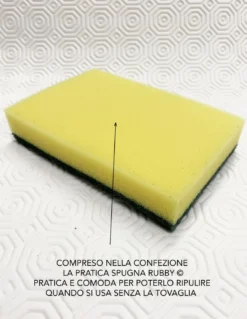 MOLLETTONE salvatavolo al Metro SOTTOTOVAGLIA h. 140 cm. PROTEGGI TAVOLO bianco Su MISURA Gommato antiscivolo con spugna RUBBY©
