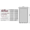 Nettuno Ricamata a Righe 140x300 cm Grigio con Lurex - Stile Moderno - Poliestere Semitrasparente con Anelli​