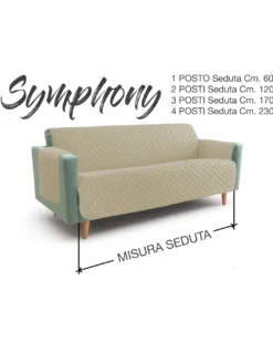 NUOVO COPRIDIVANO BG SALVADIVANO SYMPHONY TRAPUNTATO BEIGE