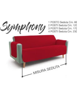 NUOVO COPRIDIVANO BX SALVADIVANO SYMPHONY TRAPUNTATO ROSSO-BORDEAUX