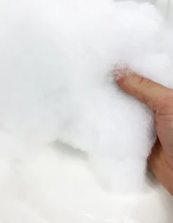Ovatta Morbida e fioccata 100% Poliestere Made in Italy per riempimento di Bambole, Cuscini e Creazioni Fai da Te, Pure White