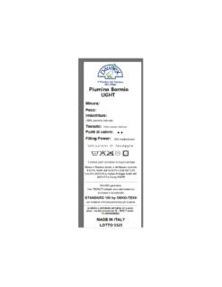Piumino BORMIO Light by Daunex - Mezza Stagione, 100% Piumino Oca, Cotone Bianco, Filling Power 650, Made in Italy