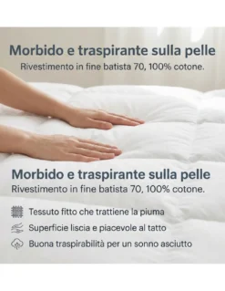 Piumino Danubio Invernale - 30% Piumino 70% Piumette Classe 1, Cassettoni, Batista 70, Made in Austria