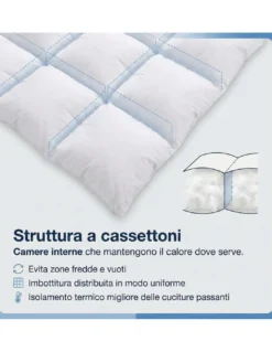 Piumino Danubio Invernale - 30% Piumino 70% Piumette Classe 1, Cassettoni, Batista 70, Made in Austria