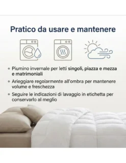 Piumino Danubio Invernale - 30% Piumino 70% Piumette Classe 1, Cassettoni, Batista 70, Made in Austria