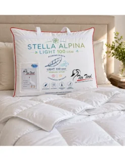 Piumino d’Oca Estivo Matrimoniale Tex Tirol Stella Alpina Light 100 GSM, 100% Piumino Extra Fine, Cotone 100%, 2** Light