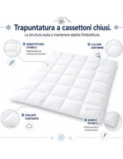 Piumino d’Oca Tex Tirol Stella Alpina Winter 300 GSM, 100% Piumino Extra Fine, Cotone 100%, 4**** Winter