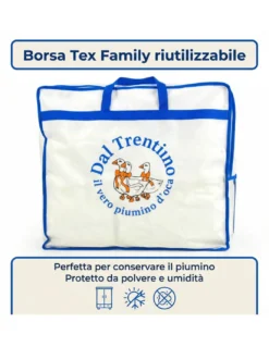Piumino d’Oca Trentino, Piumone Invernale, 100% Piuma d’Oca Naturale, Imbottitura 360 g/mq, Certificato OEKO-TEX