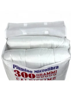 Piumino Letto Invernale Bianco 300 gr/mq - Microfibra Morbida e Poliestere Anallergico - Caldo e Traspirante