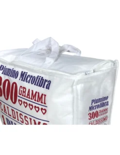 Piumino Letto Invernale Bianco 300 gr/mq - Microfibra Morbida e Poliestere Anallergico - Caldo e Traspirante