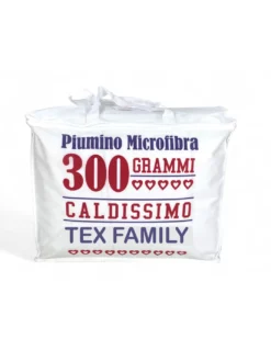 Piumino Letto Invernale Bianco 300 gr/mq - Microfibra Morbida e Poliestere Anallergico - Caldo e Traspirante