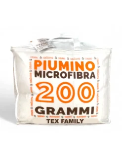 PIUMINO Letto Sintetico BIANCO Mezzo Peso gr./mq. 200 Grammi Peso Medio