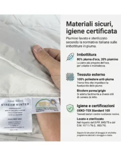 PIUMINO OCA Stream 500 GR. 80% PIUMA OCA 20% PIUMINO OCA Bicolore